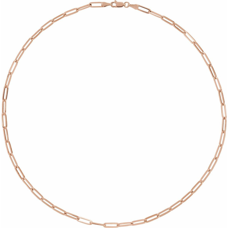 3.85 mm Paperclip-Style Chain Bracelet (3.85 Mm / 7 In) - gallery - Series CH1095