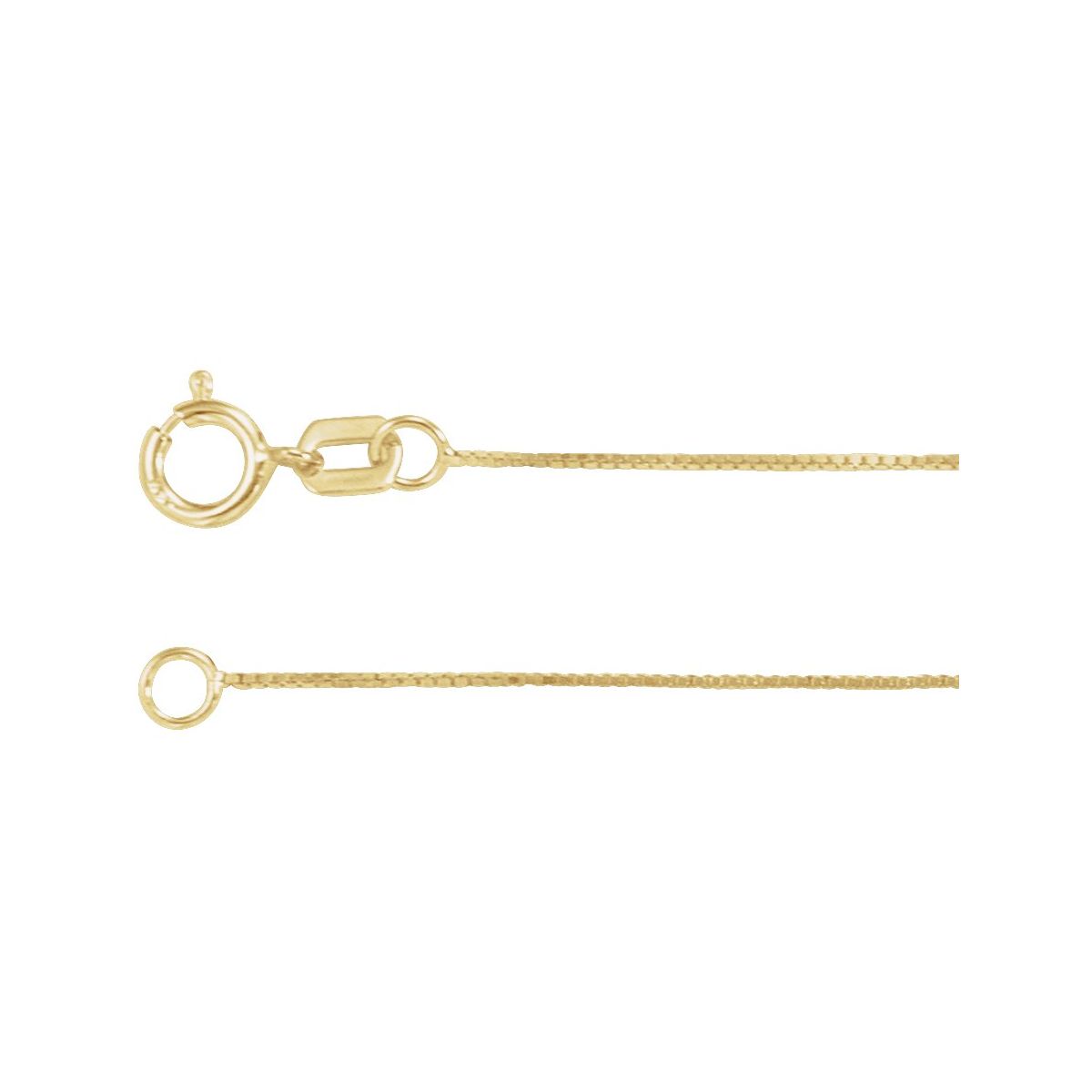 .55 mm Box Chain Bracelet (.55 Mm / 7 In) - 14K Yellow Gold - Series CH1096