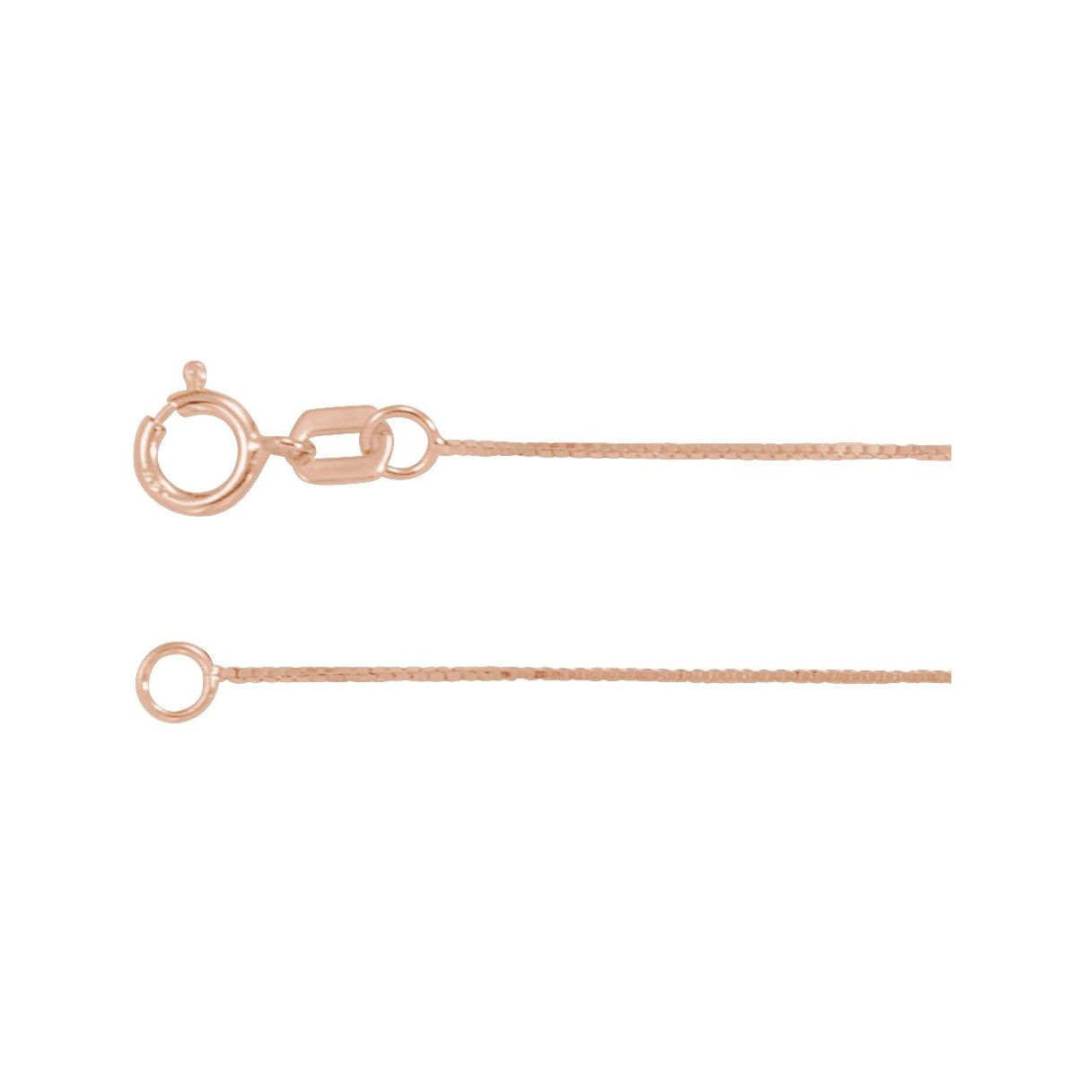 .55 mm Box Chain Bracelet (.55 Mm / 7 In) - 14K Rose Gold - Series CH1096