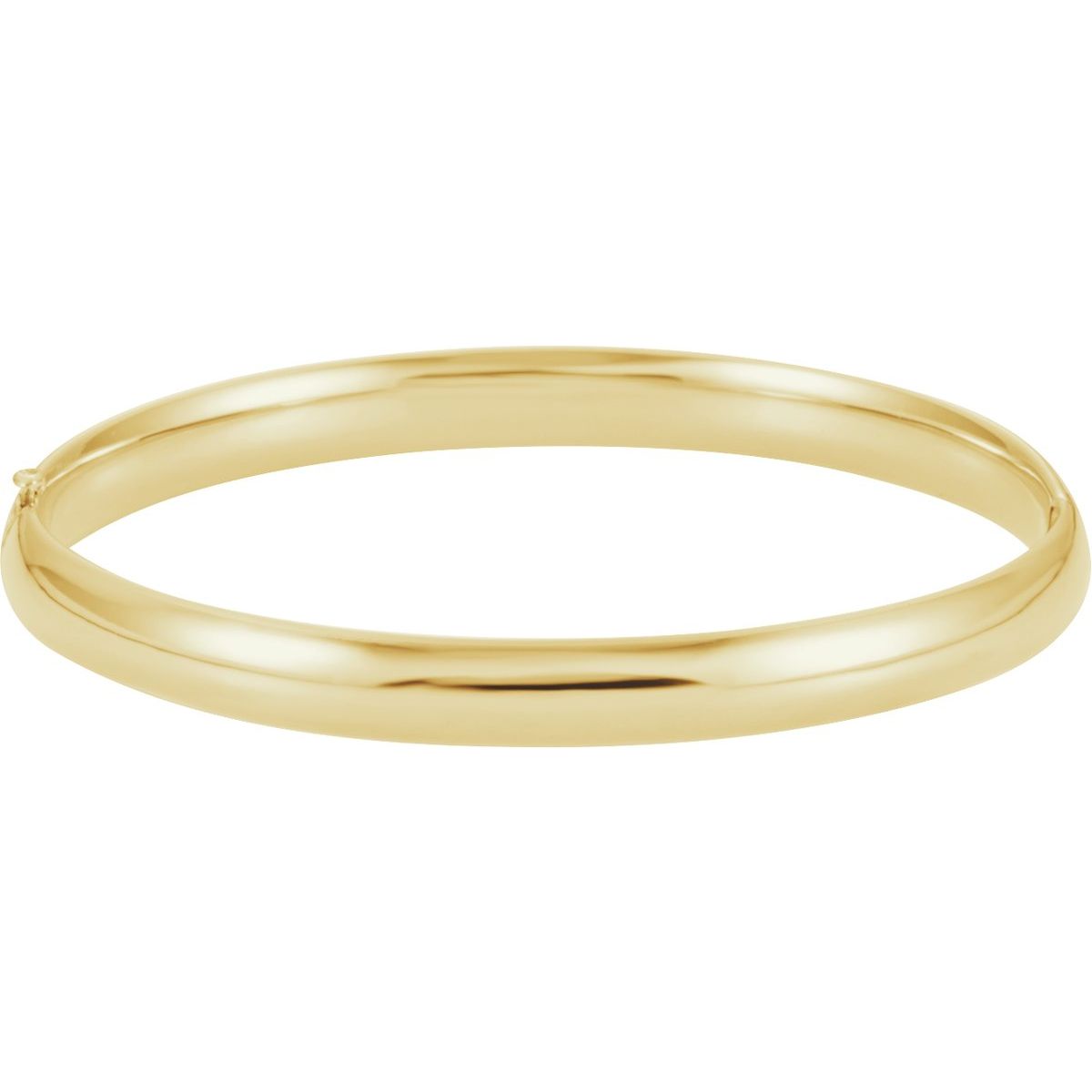 Hinged Bangle Bracelet (6.5 Mm) - 14K Yellow Gold - Series BRC185