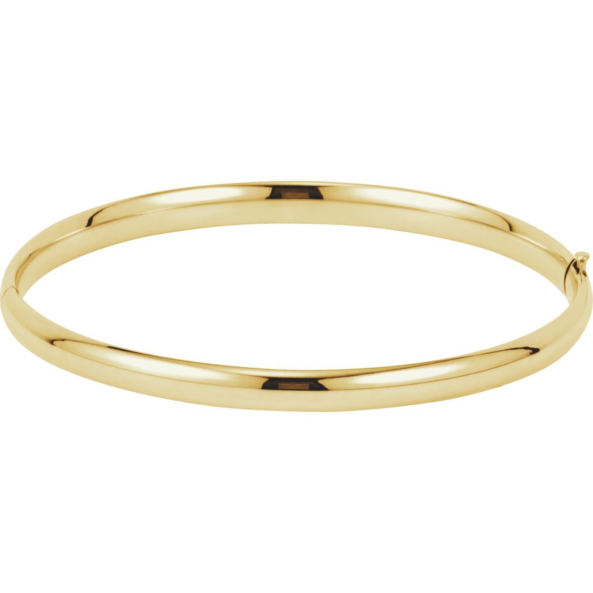 Hinged Bangle Bracelet (4.7 Mm) - 14K Yellow Gold - Series BRC181