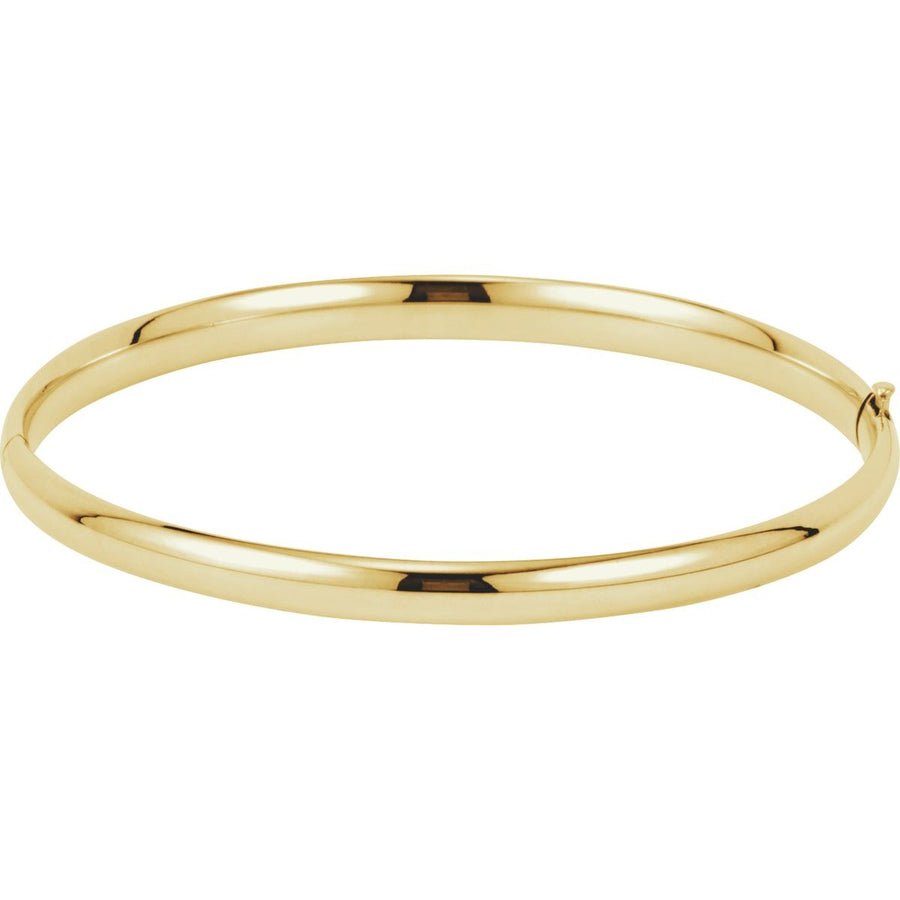 Hinged Bangle Bracelet (4.7 Mm) - 14K Yellow Gold - Series BRC181