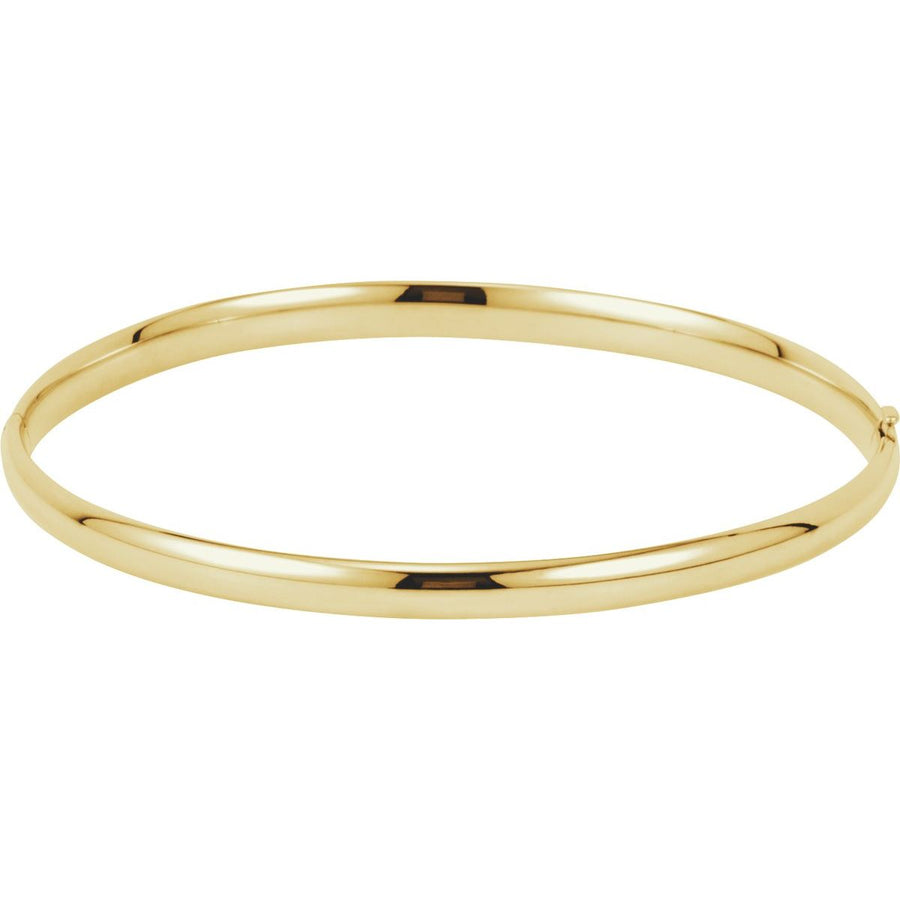 Hinged Bangle Bracelet (4 Mm) - 14K Yellow Gold - Series BRC180