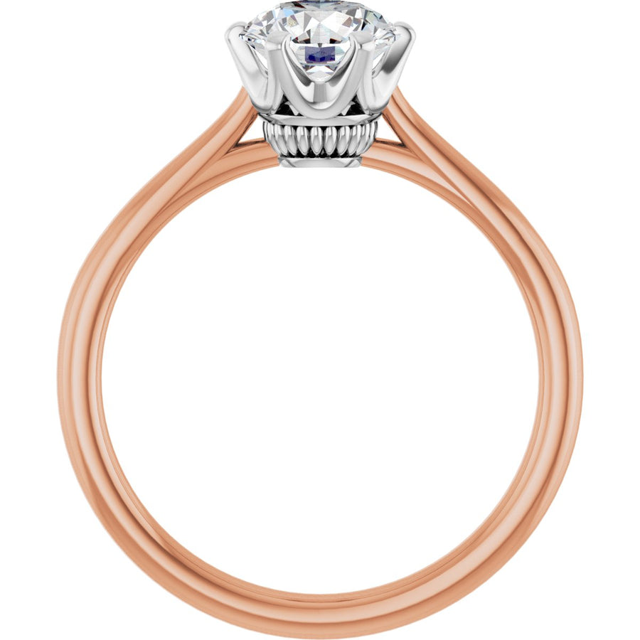Round Solitaire Engagement Ring (6.5 Mm) Mounting - gallery - Series 122004