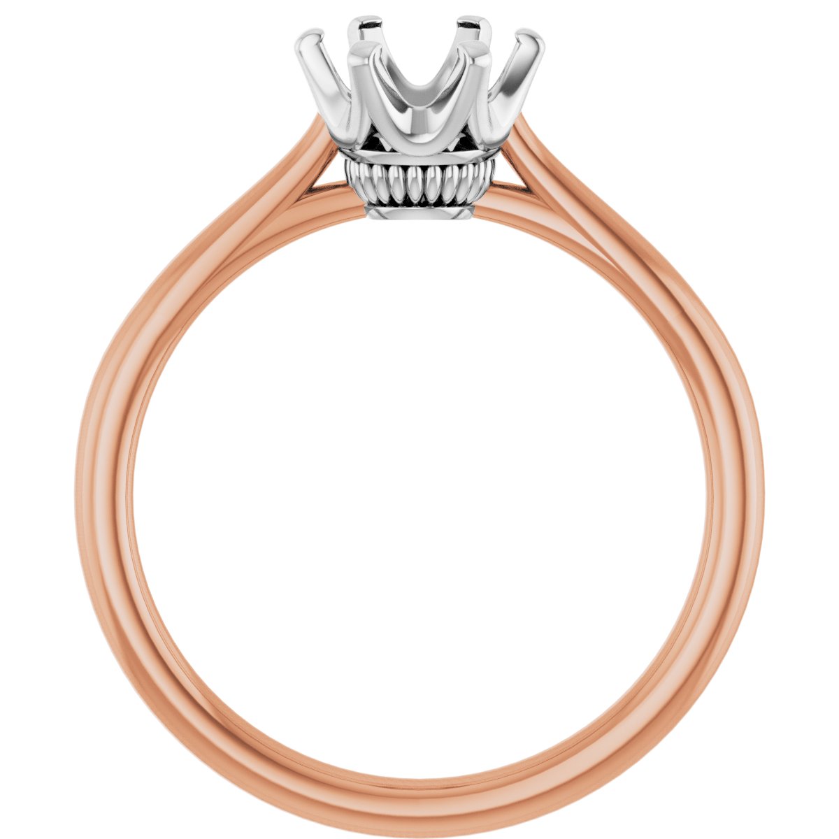 Round Solitaire Engagement Ring (6.5 Mm) Mounting - gallery - Series 122004