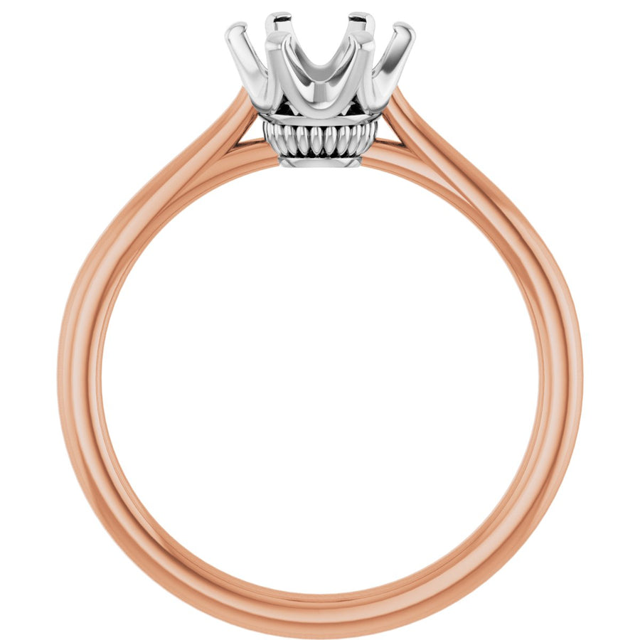 Round Solitaire Engagement Ring (6.5 Mm) Mounting - gallery - Series 122004