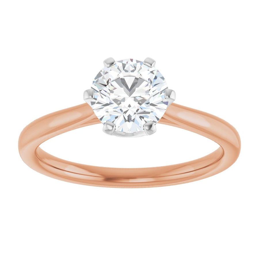 Round Solitaire Engagement Ring (6.5 Mm) Mounting - gallery - Series 122004