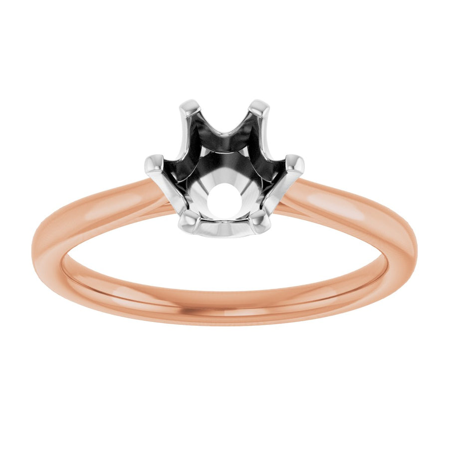 Round Solitaire Engagement Ring (6.5 Mm) Mounting - gallery - Series 122004