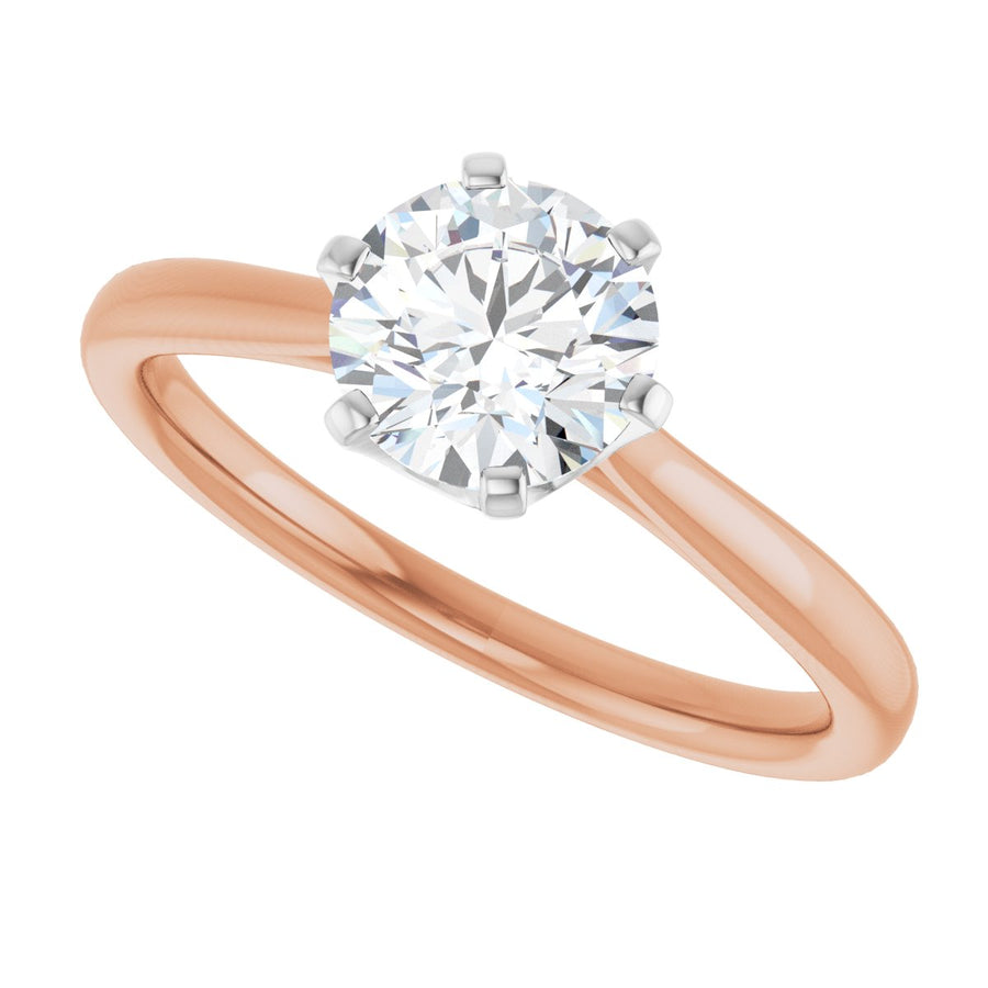 Round Solitaire Engagement Ring (6.5 Mm) Mounting - gallery - Series 122004