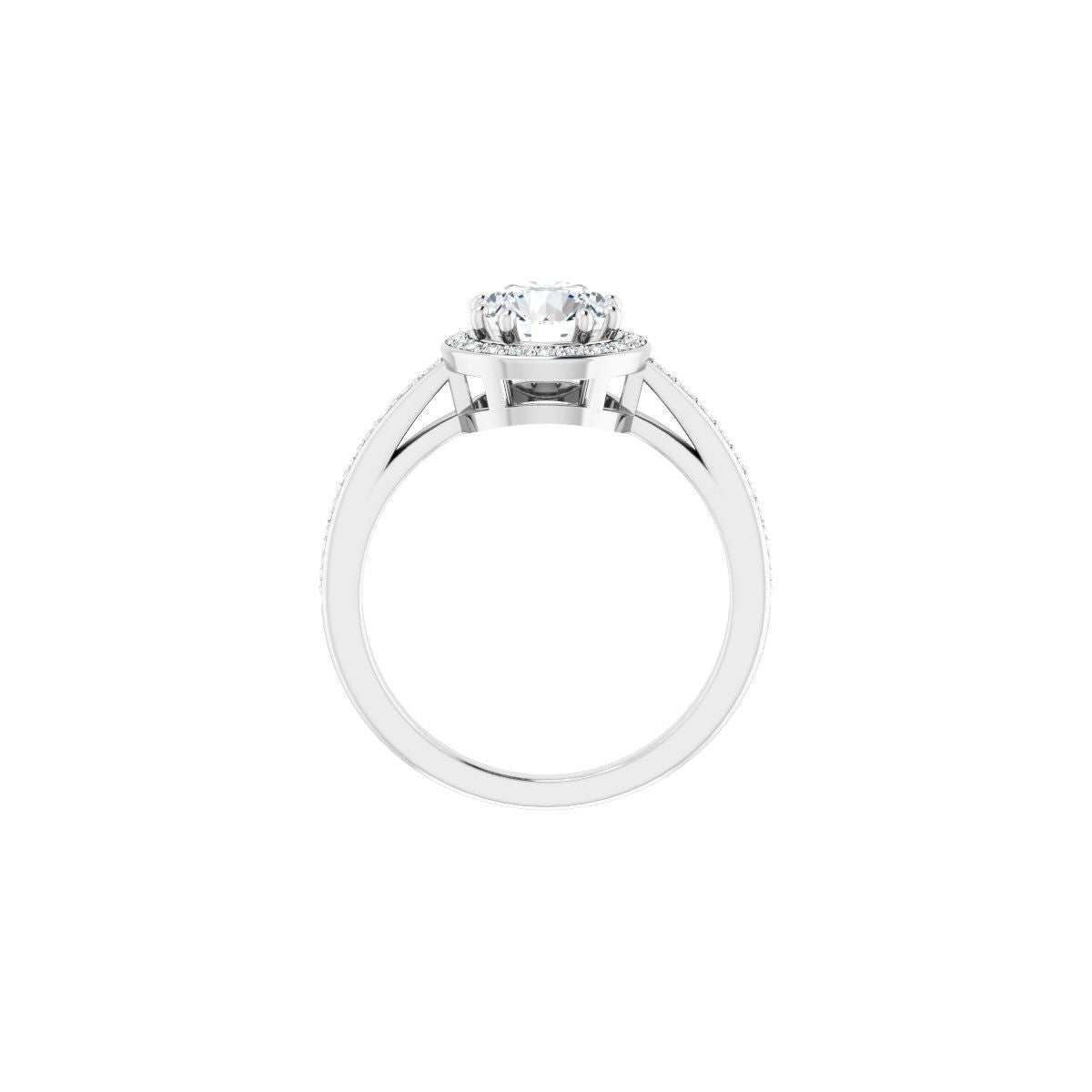 Round Halo-Style Engagement Ring Semi-Mount - gallery - Series 122088
