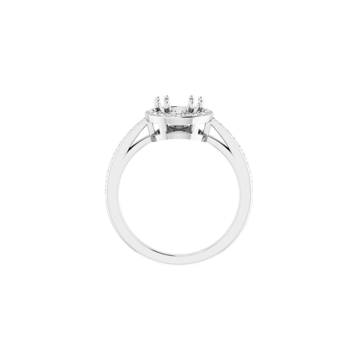 Round Halo-Style Engagement Ring Semi-Mount - gallery - Series 122088