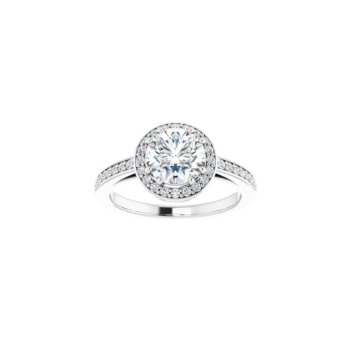 Round Halo-Style Engagement Ring Semi-Mount - gallery - Series 122088