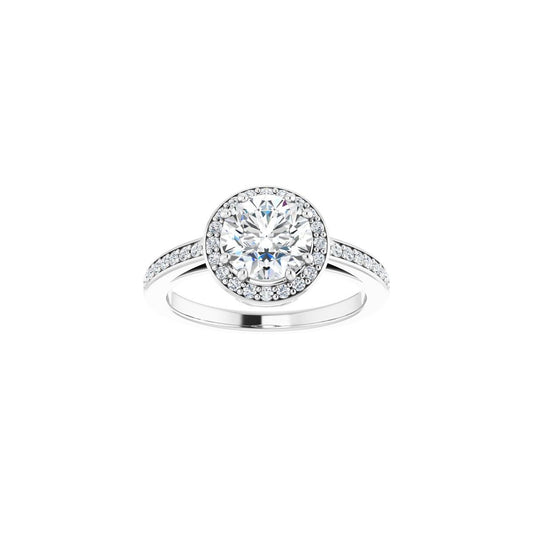 Round Halo-Style Engagement Ring Semi-Mount - gallery - Series 122088