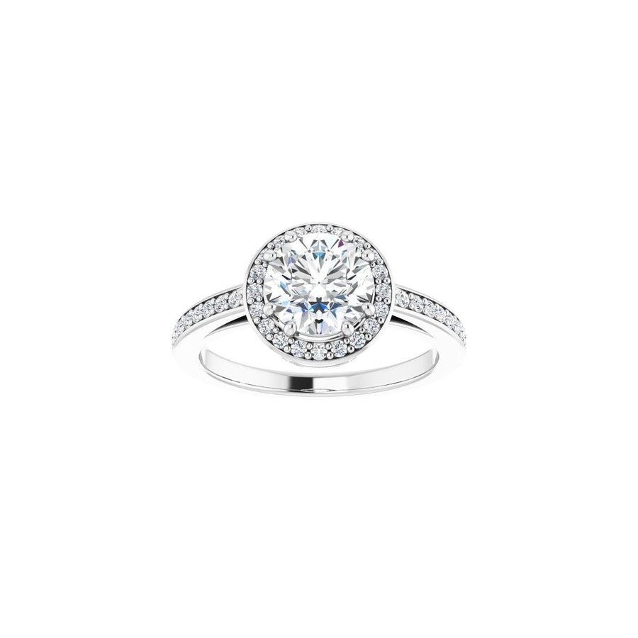 Round Halo-Style Engagement Ring Semi-Mount - gallery - Series 122088