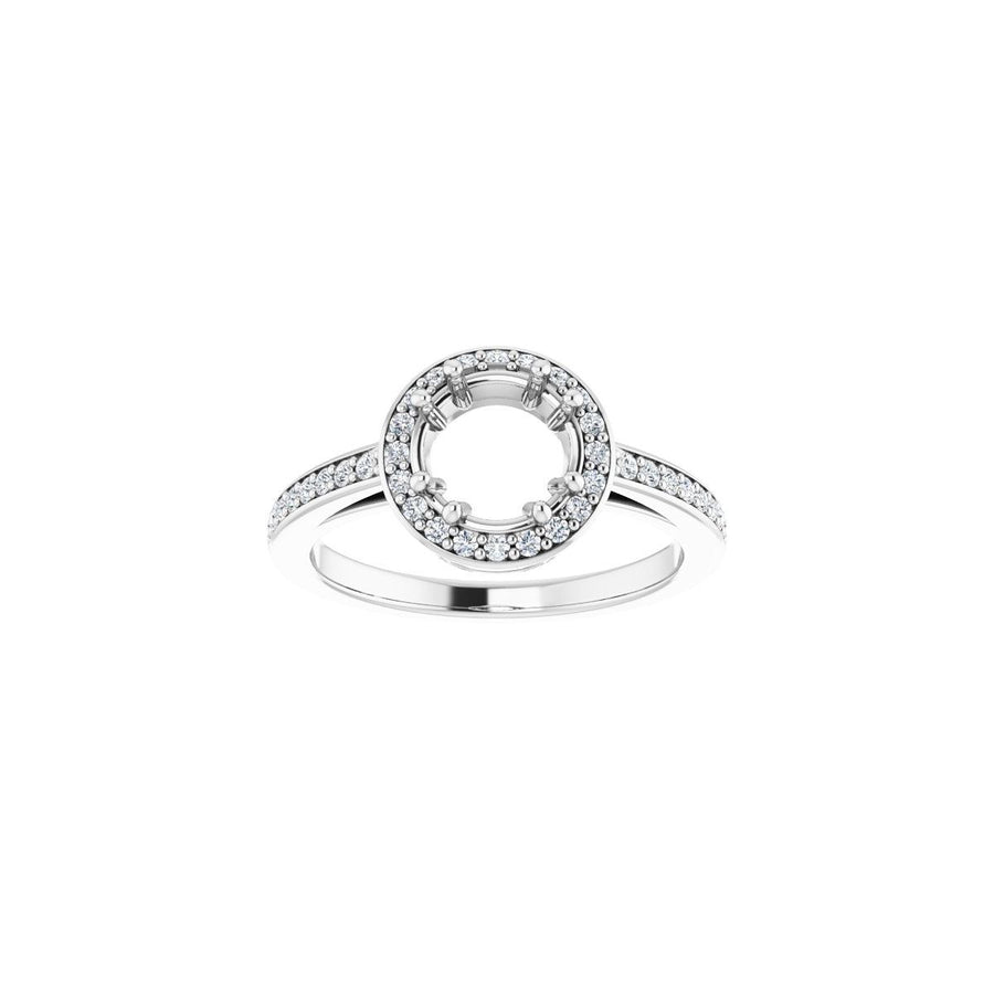 Round Halo-Style Engagement Ring Semi-Mount - gallery - Series 122088