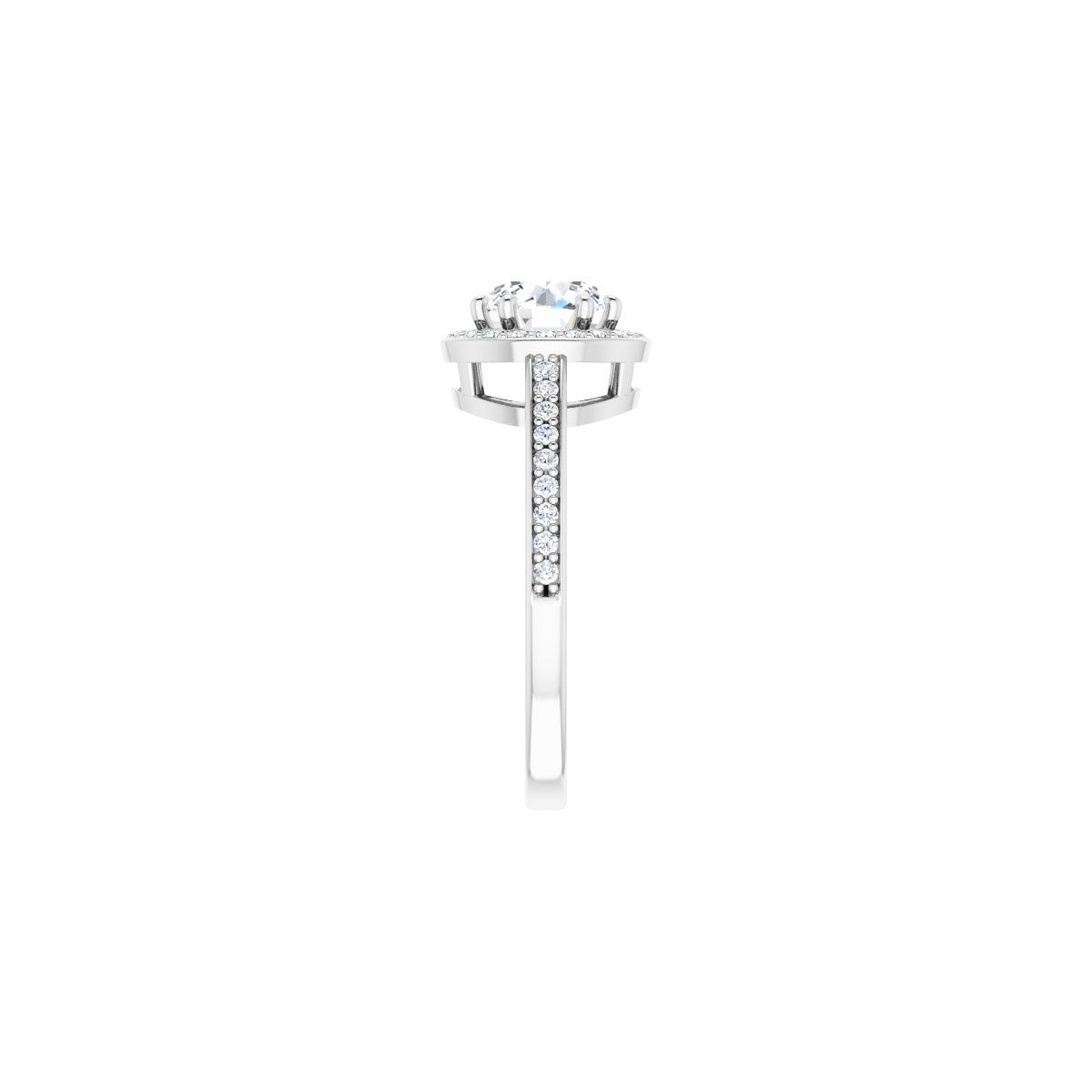 Round Halo-Style Engagement Ring Semi-Mount - gallery - Series 122088