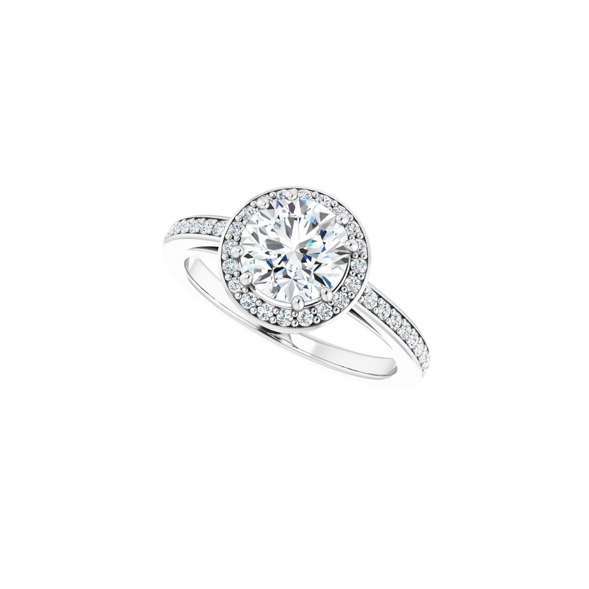 Round Halo-Style Engagement Ring Semi-Mount - gallery - Series 122088