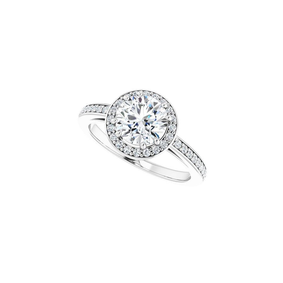 Round Halo-Style Engagement Ring Semi-Mount - gallery - Series 122088
