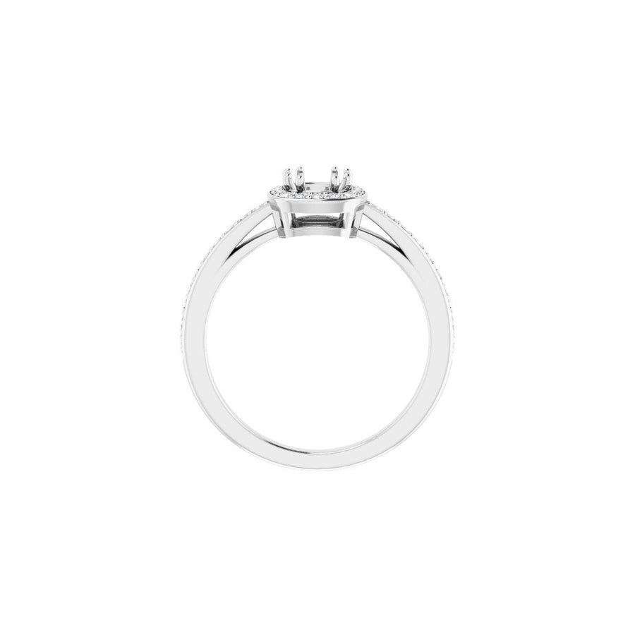 Cushion Halo-Style Engagement Ring Semi-Mount - gallery - Series 122088