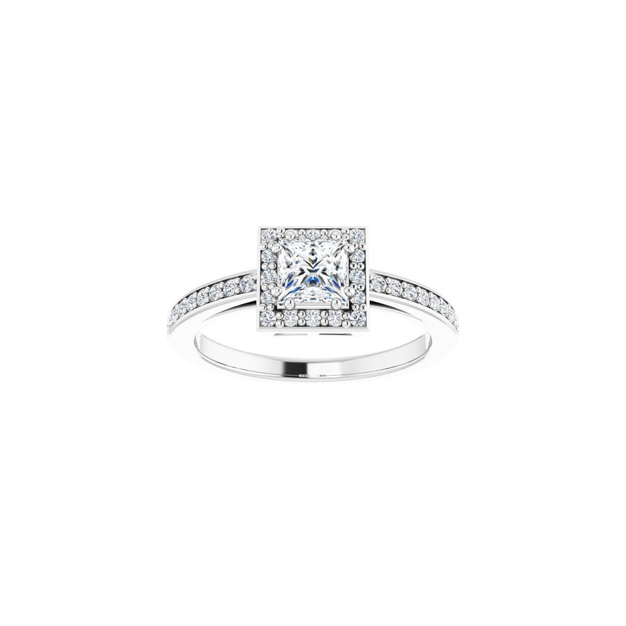 Square Halo-Style Engagement Ring Semi-Mount - gallery - Series 122088