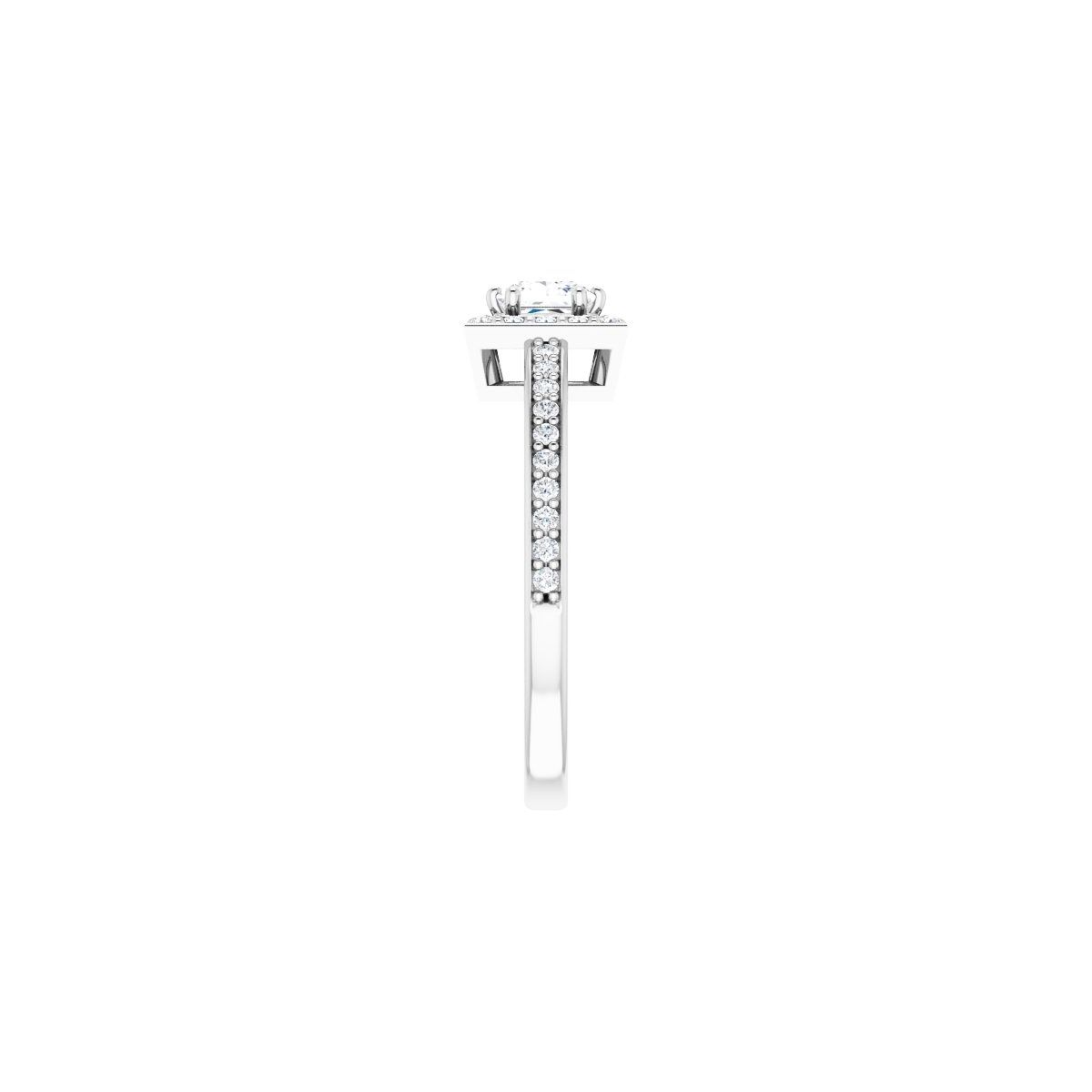 Square Halo-Style Engagement Ring Semi-Mount - gallery - Series 122088