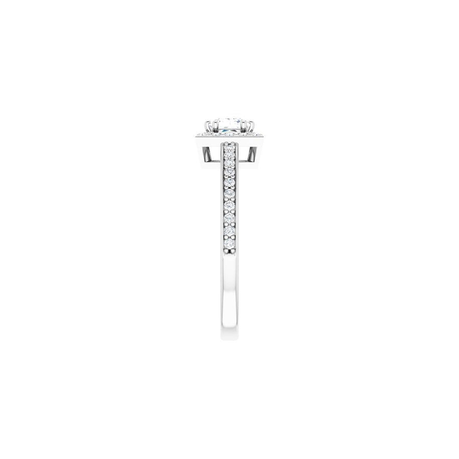 Square Halo-Style Engagement Ring Semi-Mount - gallery - Series 122088