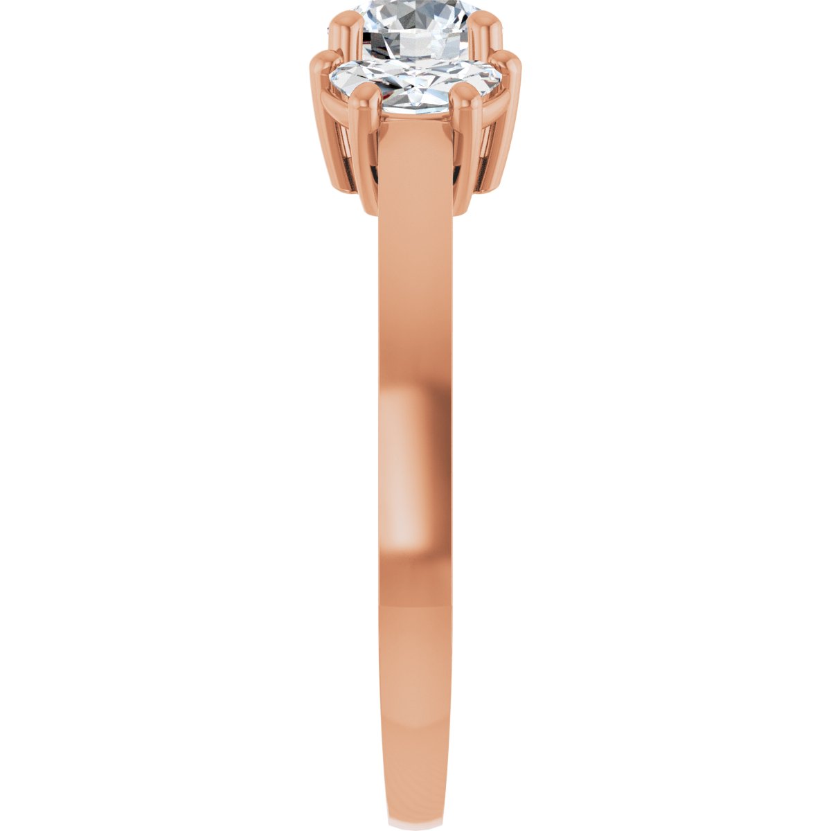 Round Three-Stone Engagement Ring Semi-Mount - gallery - Series 122104