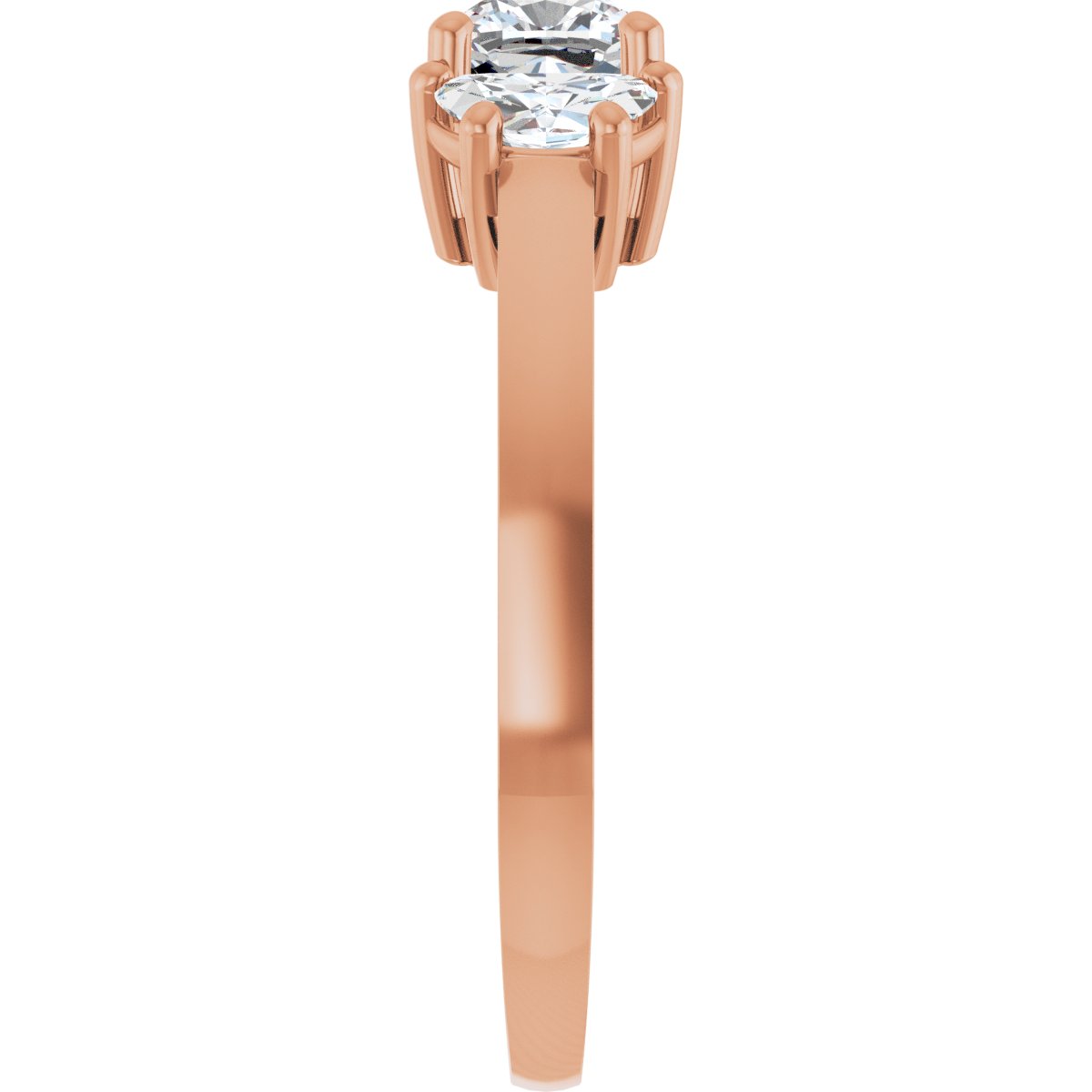 Cushion Three-Stone Engagement Ring Semi-Mount - gallery - Series 122104