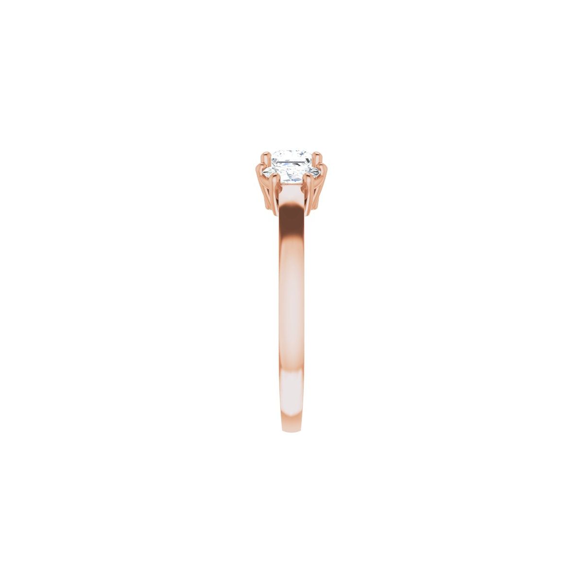 Square Three-Stone Engagement Ring Semi-Mount - gallery - Series 122104