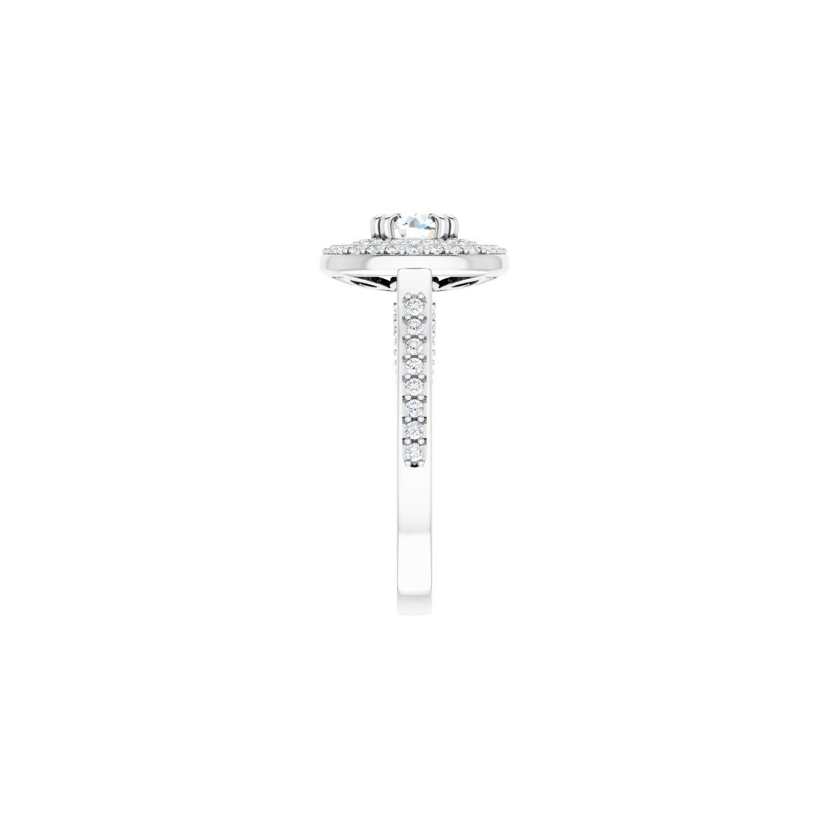 Round Double Halo-Style Engagement Ring Semi-Mount - gallery - Series 122470