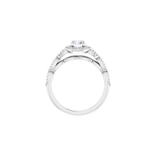 Round Halo-Style Infinity-Inspired Engagement Ring Semi-Mount - gallery - Series 122703