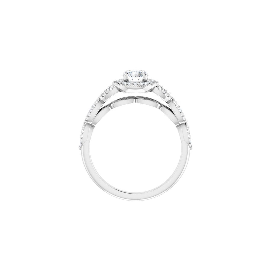 Round Halo-Style Infinity-Inspired Engagement Ring Semi-Mount - gallery - Series 122703