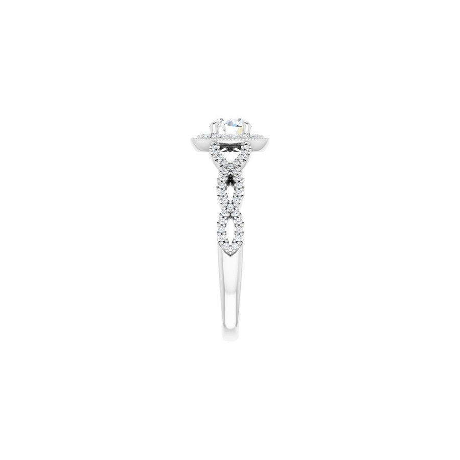 Round Halo-Style Infinity-Inspired Engagement Ring Semi-Mount - gallery - Series 122703