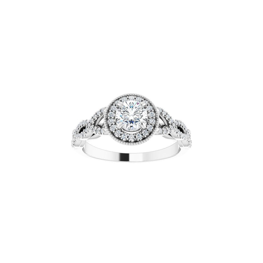 Round Halo-Style Infinity-Inspired Engagement Ring Semi-Mount - gallery - Series 122703