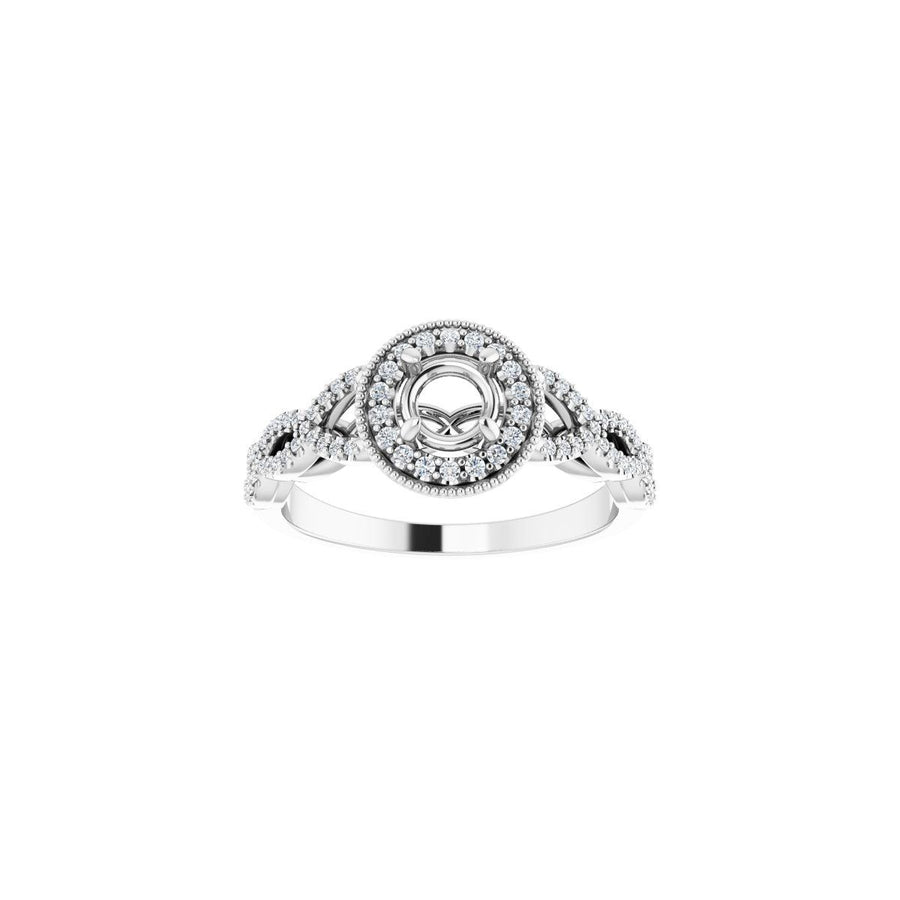 Round Halo-Style Infinity-Inspired Engagement Ring Semi-Mount - gallery - Series 122703