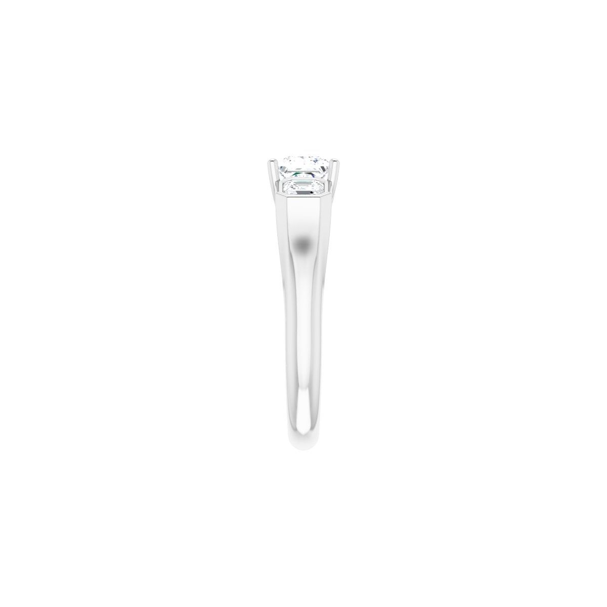 Square Three-Stone Engagement Ring Semi-Mount - gallery - Series 122061