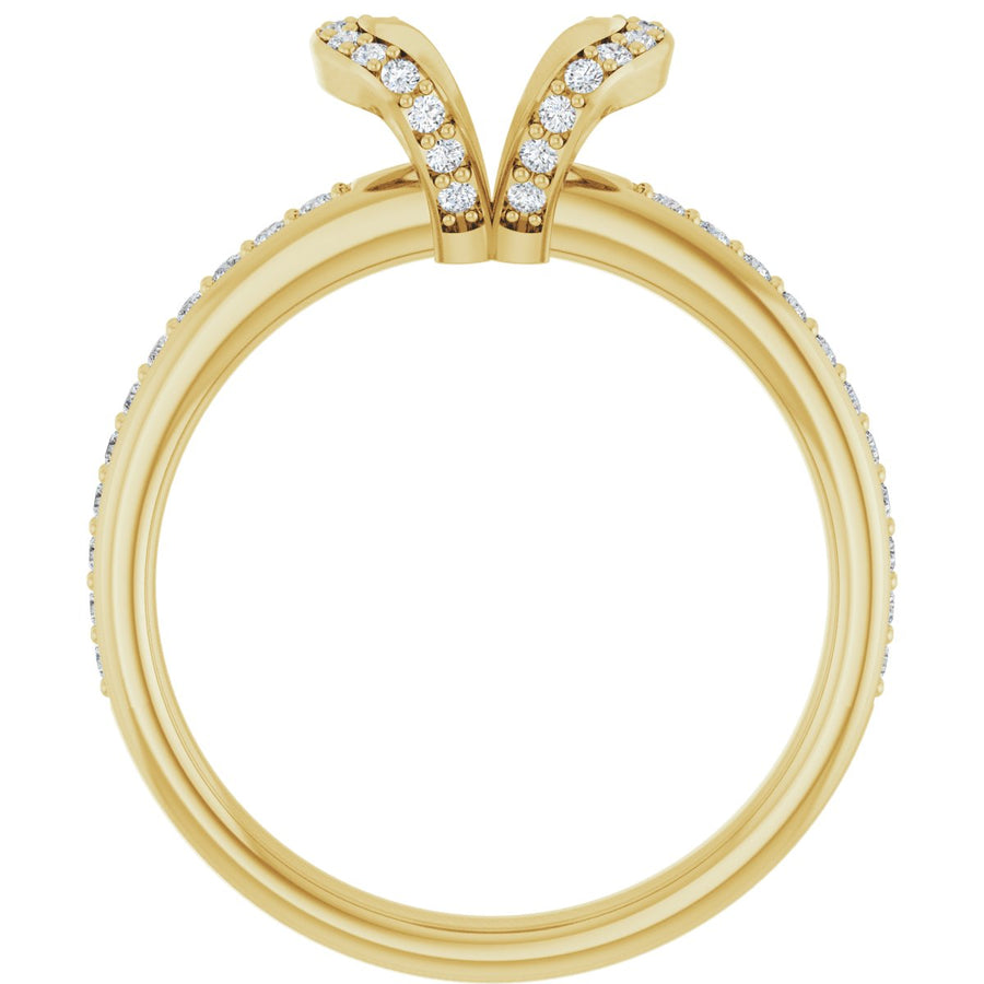 Round Half-Bezel Halo-Style Engagement Ring Semi-Mount - gallery - Series 121995