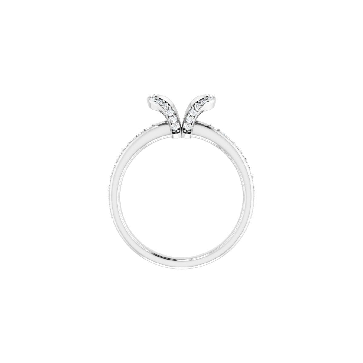 Oval Half-Bezel Halo-Style Engagement Ring Semi-Mount - gallery - Series 121995