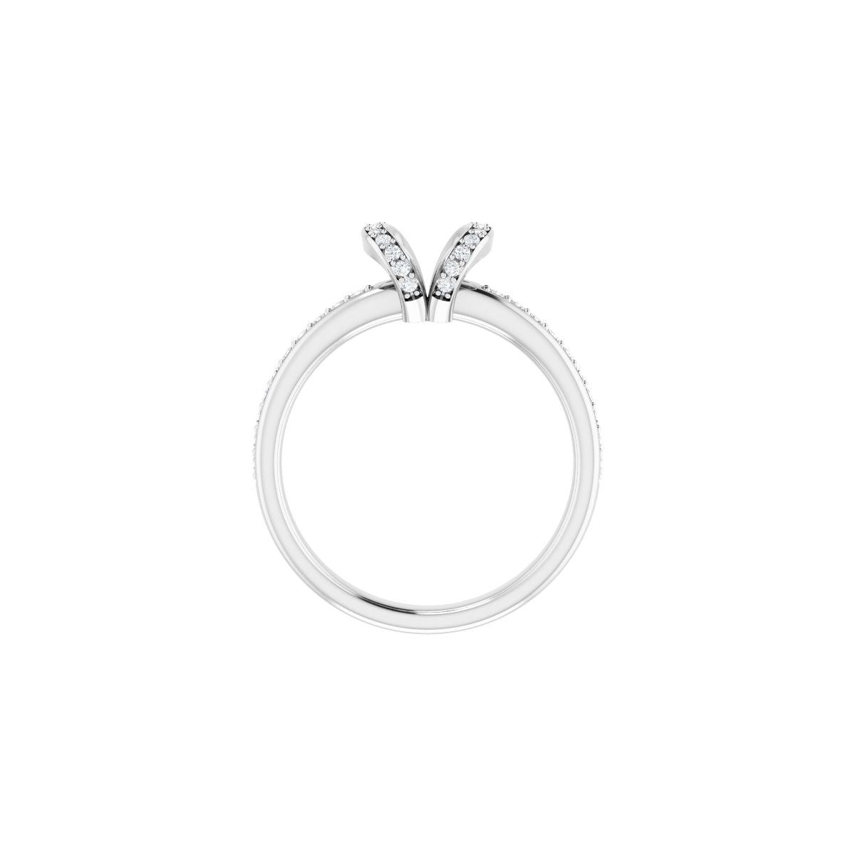 Cushion Half-Bezel Halo-Style Engagement Ring Semi-Mount - gallery - Series 121995
