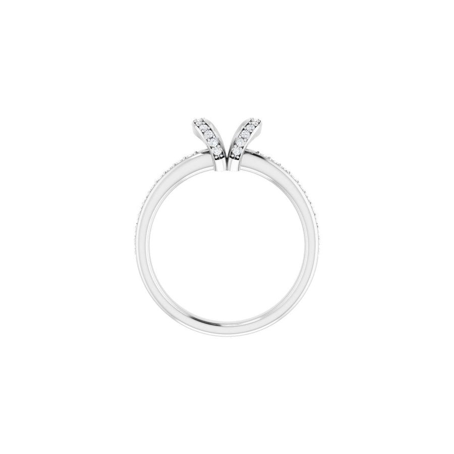 Cushion Half-Bezel Halo-Style Engagement Ring Semi-Mount - gallery - Series 121995