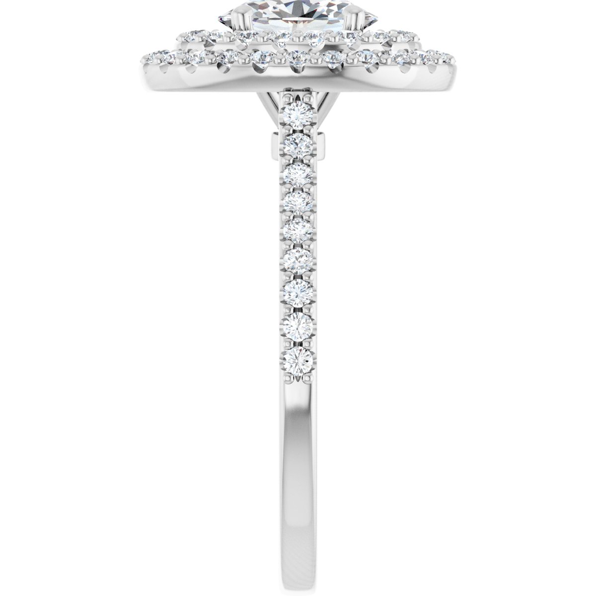 Oval Double Halo-Style Engagement Ring Semi-Mount - gallery - Series 122918