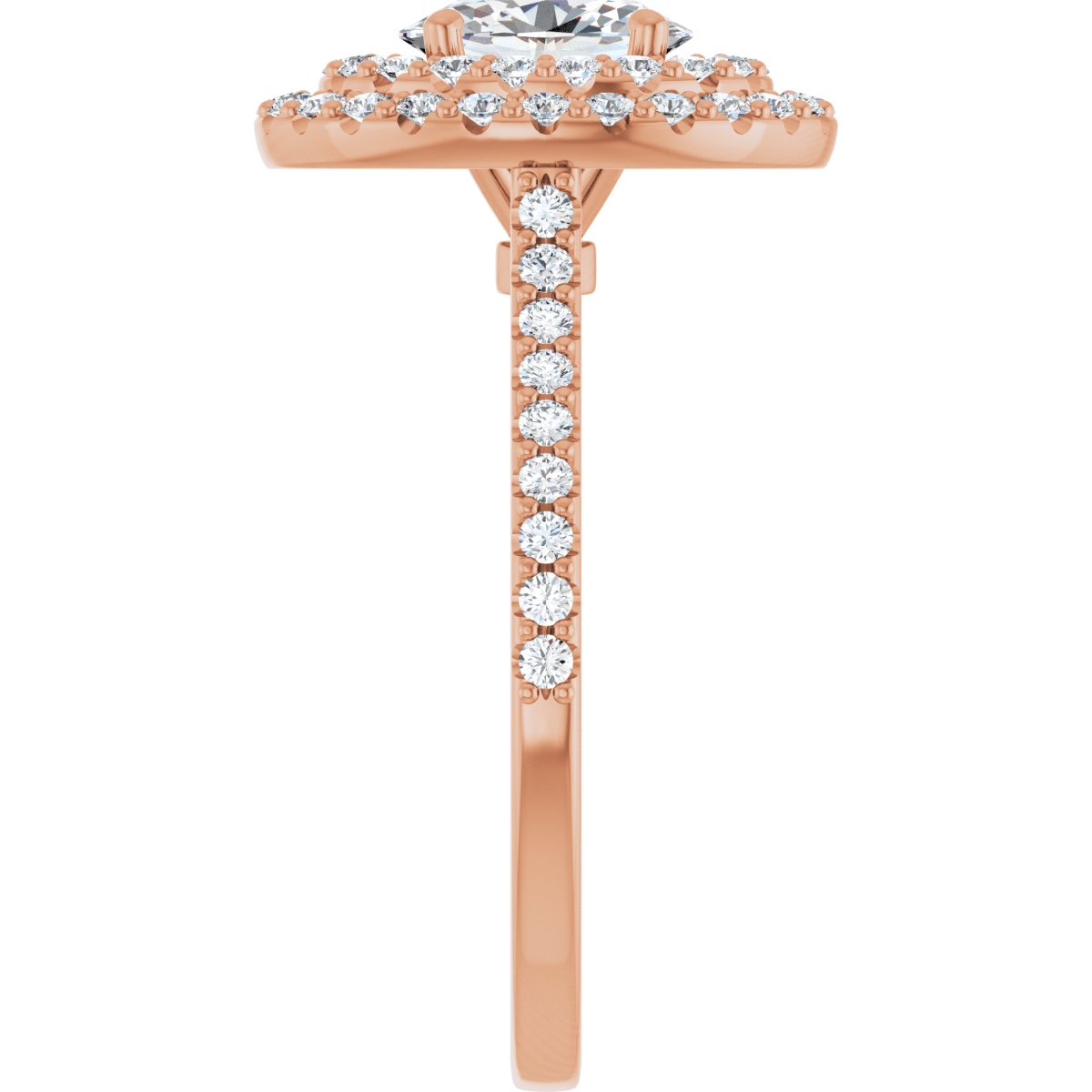 Oval Double Halo-Style Engagement Ring Semi-Mount - gallery - Series 122918
