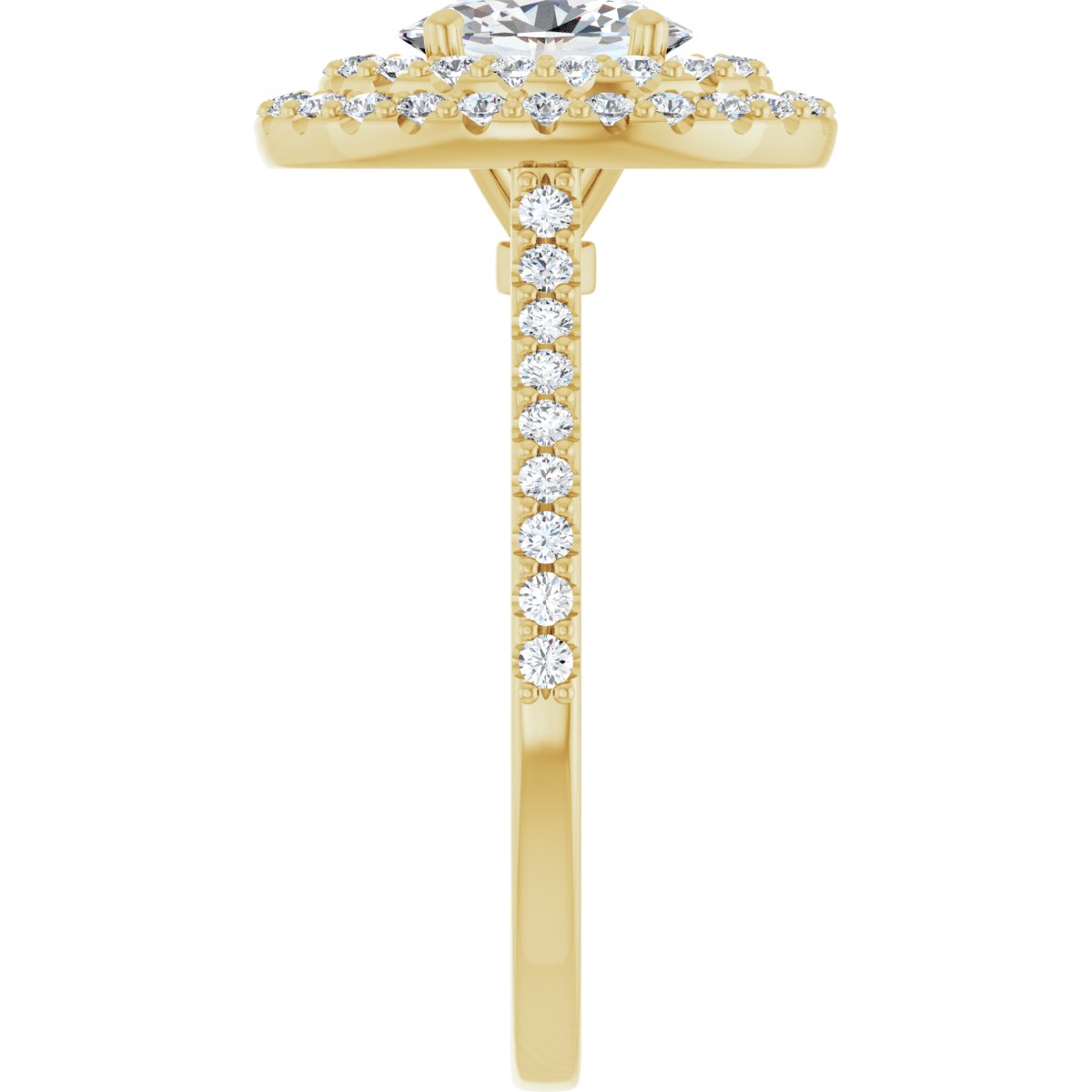 Oval Double Halo-Style Engagement Ring Semi-Mount - gallery - Series 122918