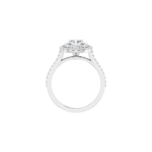 Cushion Double Halo-Style Engagement Ring Semi-Mount - gallery - Series 122918