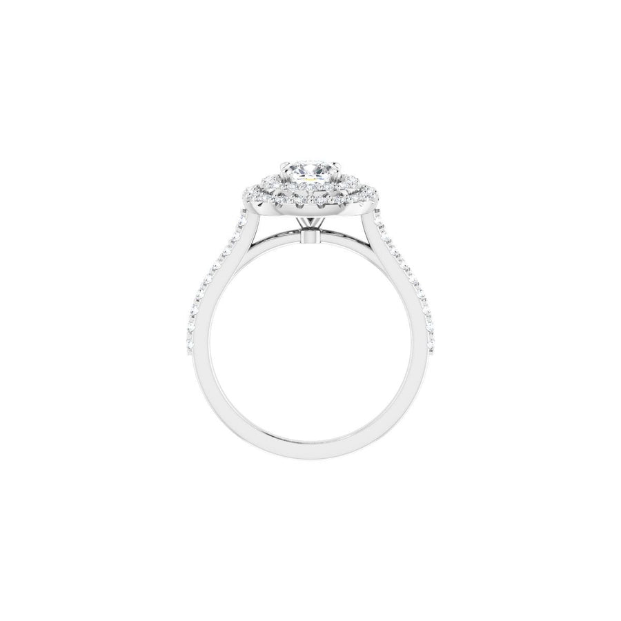 Cushion Double Halo-Style Engagement Ring Semi-Mount - gallery - Series 122918