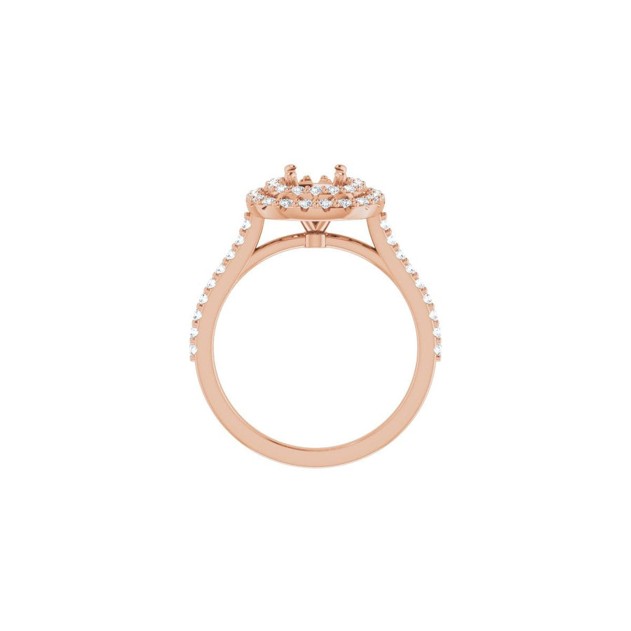 Cushion Double Halo-Style Engagement Ring Semi-Mount - gallery - Series 122918