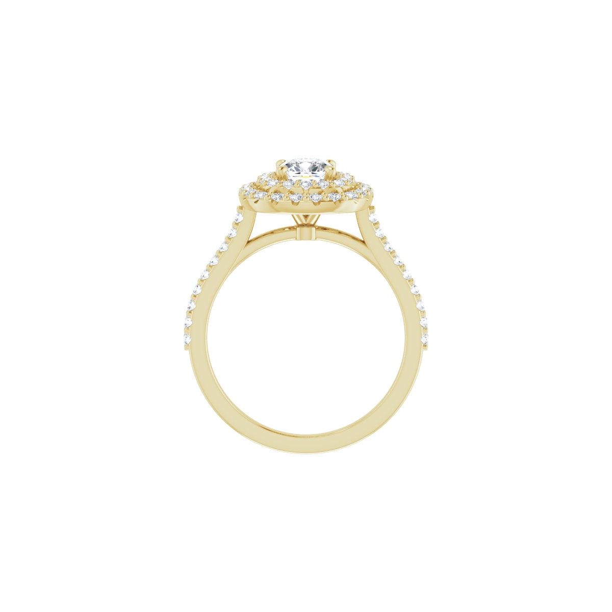 Cushion Double Halo-Style Engagement Ring Semi-Mount - gallery - Series 122918