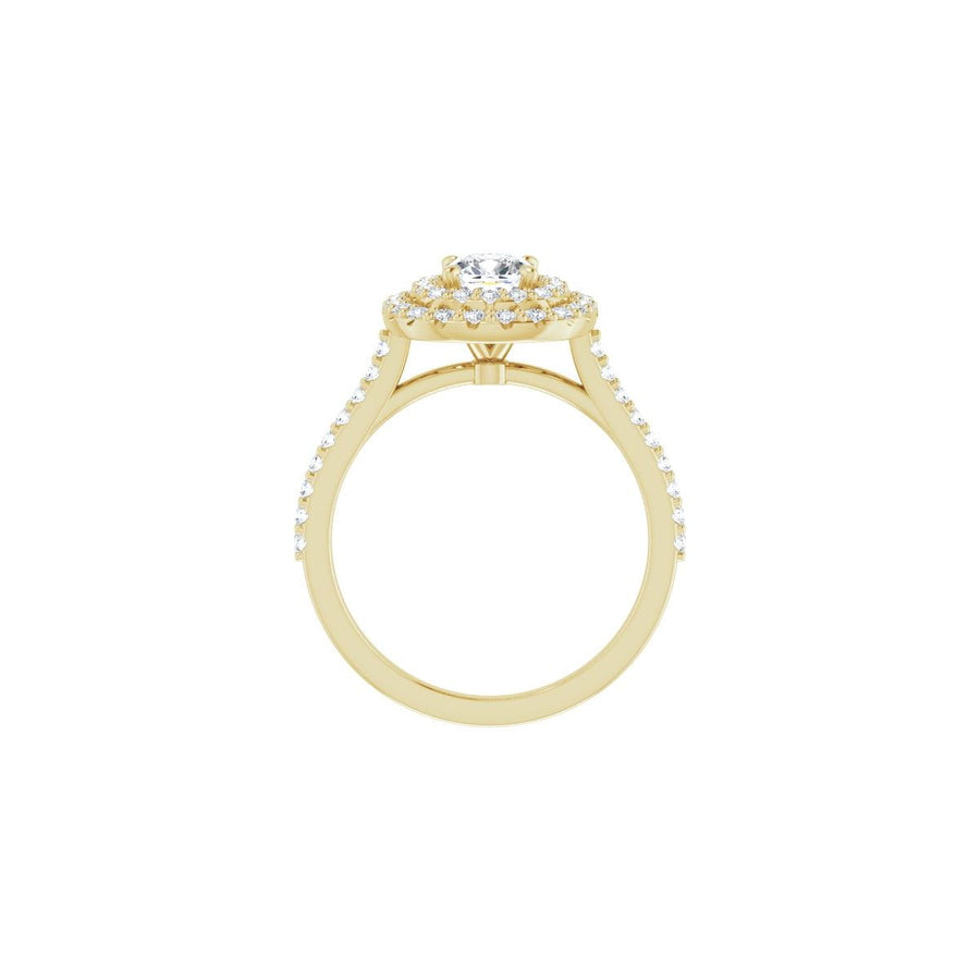 Cushion Double Halo-Style Engagement Ring Semi-Mount - gallery - Series 122918