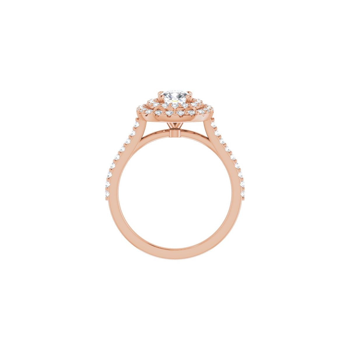 Cushion Double Halo-Style Engagement Ring Semi-Mount - gallery - Series 122918
