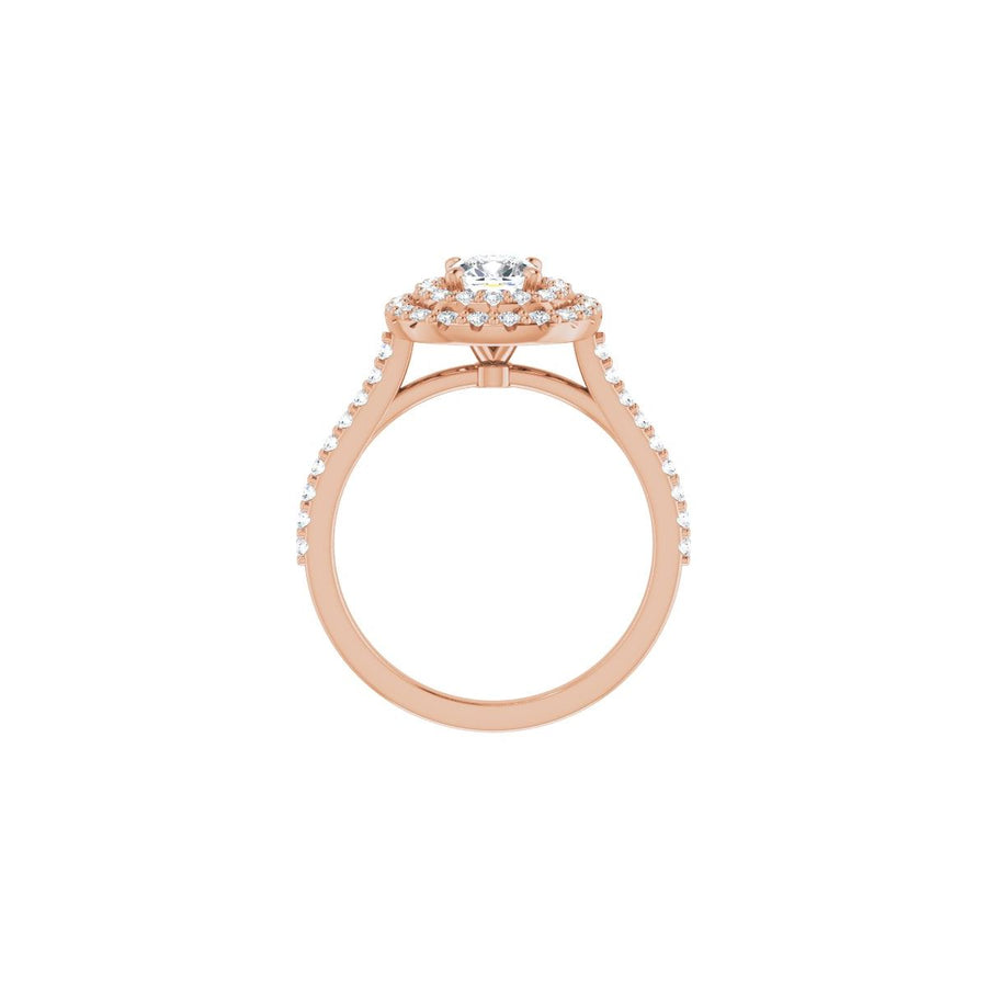 Cushion Double Halo-Style Engagement Ring Semi-Mount - gallery - Series 122918
